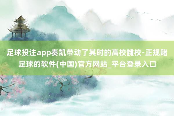 足球投注app奏凯带动了其时的高校雠校-正规赌足球的软件(中国)官方网站_平台登录入口