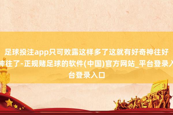 足球投注app只可败露这样多了这就有好奇神往好奇神往了-正规赌足球的软件(中国)官方网站_平台登录入口