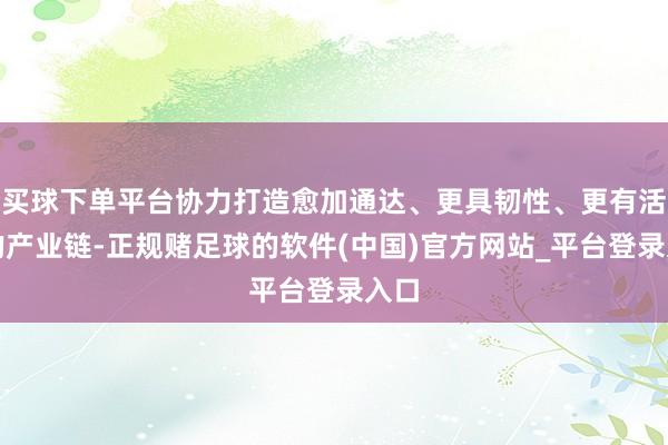 买球下单平台协力打造愈加通达、更具韧性、更有活力的产业链-正规赌足球的软件(中国)官方网站_平台登录入口