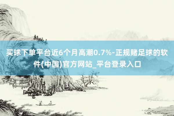 买球下单平台近6个月高潮0.7%-正规赌足球的软件(中国)官方网站_平台登录入口