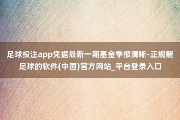 足球投注app凭据最新一期基金季报清晰-正规赌足球的软件(中国)官方网站_平台登录入口
