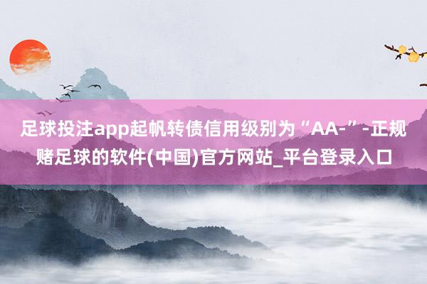 足球投注app起帆转债信用级别为“AA-”-正规赌足球的软件(中国)官方网站_平台登录入口