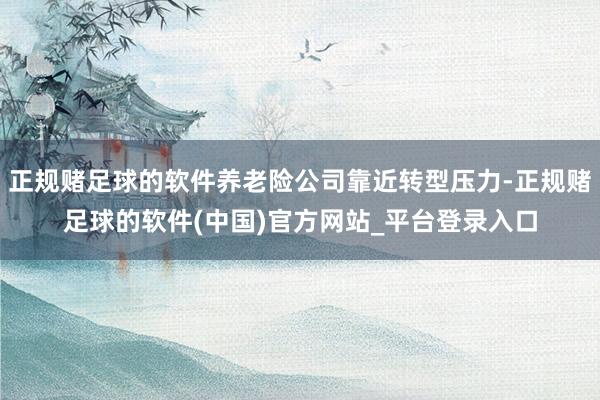 正规赌足球的软件养老险公司靠近转型压力-正规赌足球的软件(中国)官方网站_平台登录入口