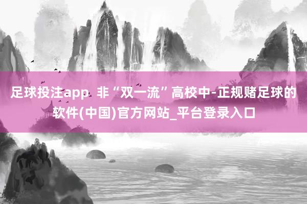 足球投注app 非“双一流”高校中-正规赌足球的软件(中国)官方网站_平台登录入口