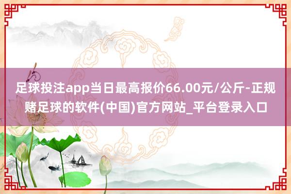 足球投注app当日最高报价66.00元/公斤-正规赌足球的软件(中国)官方网站_平台登录入口