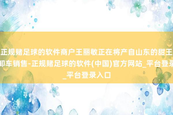正规赌足球的软件商户王丽敏正在将产自山东的甜王西瓜卸车销售-正规赌足球的软件(中国)官方网站_平台登录入口