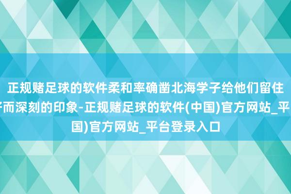 正规赌足球的软件柔和率确凿北海学子给他们留住了好意思好而深刻的印象-正规赌足球的软件(中国)官方网站_平台登录入口