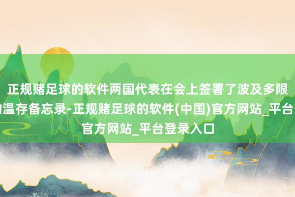 正规赌足球的软件两国代表在会上签署了波及多限制融合的温存备忘录-正规赌足球的软件(中国)官方网站_平台登录入口