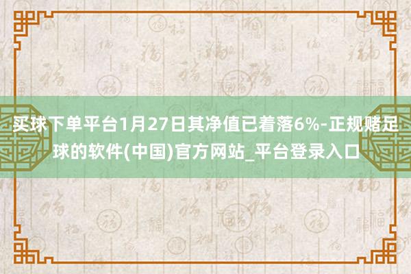 买球下单平台1月27日其净值已着落6%-正规赌足球的软件(中国)官方网站_平台登录入口