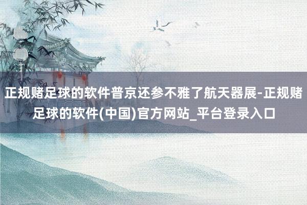 正规赌足球的软件普京还参不雅了航天器展-正规赌足球的软件(中国)官方网站_平台登录入口