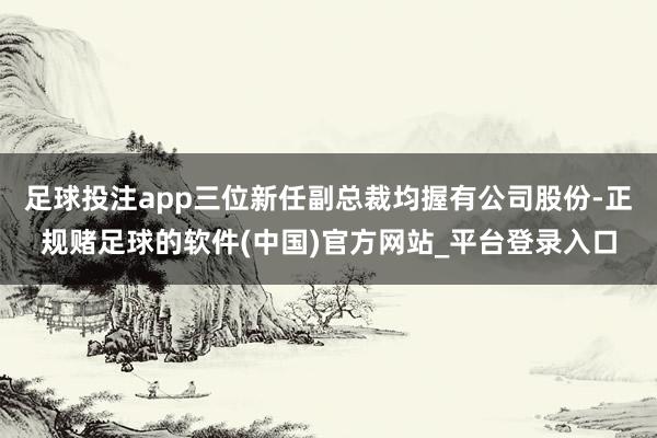 足球投注app三位新任副总裁均握有公司股份-正规赌足球的软件(中国)官方网站_平台登录入口