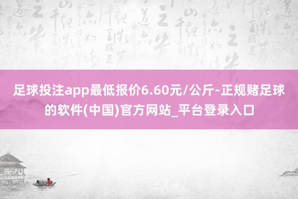 足球投注app最低报价6.60元/公斤-正规赌足球的软件(中国)官方网站_平台登录入口