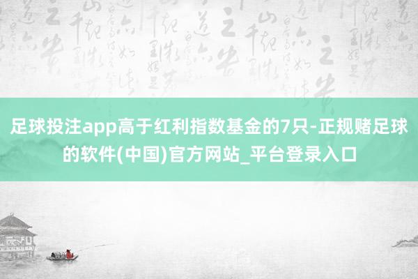 足球投注app高于红利指数基金的7只-正规赌足球的软件(中国)官方网站_平台登录入口