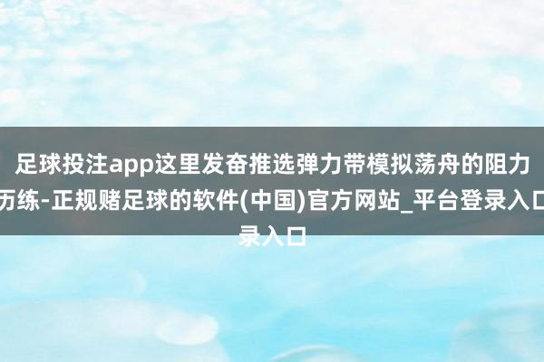足球投注app这里发奋推选弹力带模拟荡舟的阻力历练-正规赌足球的软件(中国)官方网站_平台登录入口