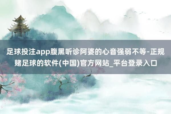 足球投注app腹黑听诊阿婆的心音强弱不等-正规赌足球的软件(中国)官方网站_平台登录入口
