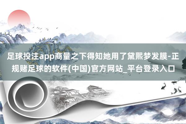 足球投注app商量之下得知她用了黛熙梦发膜-正规赌足球的软件(中国)官方网站_平台登录入口