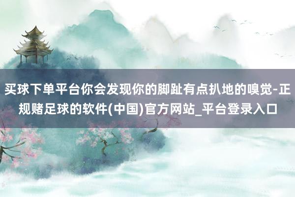 买球下单平台你会发现你的脚趾有点扒地的嗅觉-正规赌足球的软件(中国)官方网站_平台登录入口