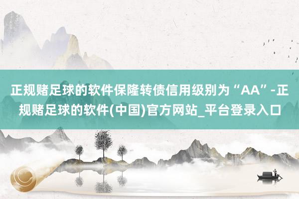 正规赌足球的软件保隆转债信用级别为“AA”-正规赌足球的软件(中国)官方网站_平台登录入口
