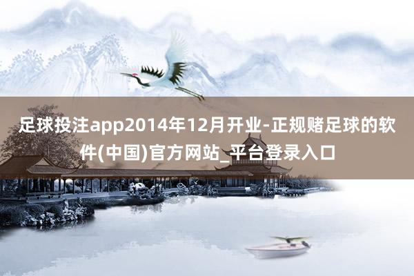 足球投注app2014年12月开业-正规赌足球的软件(中国)官方网站_平台登录入口