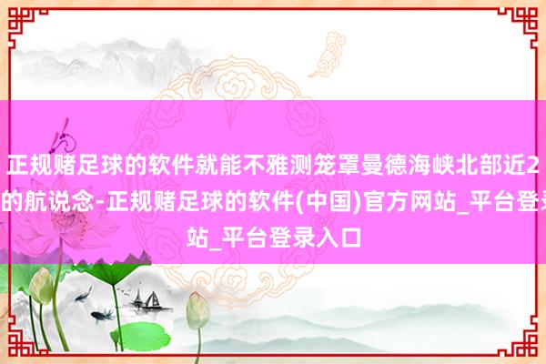 正规赌足球的软件就能不雅测笼罩曼德海峡北部近20公里的航说念-正规赌足球的软件(中国)官方网站_平台登录入口