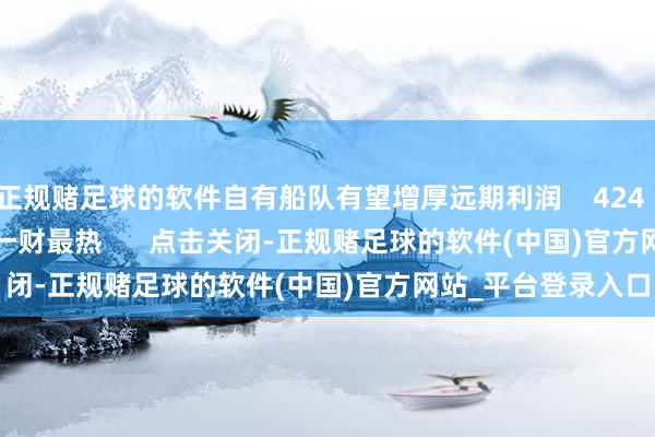正规赌足球的软件自有船队有望增厚远期利润    424  08-24 09:32     一财最热      点击关闭-正规赌足球的软件(中国)官方网站_平台登录入口