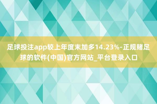 足球投注app较上年度末加多14.23%-正规赌足球的软件(中国)官方网站_平台登录入口